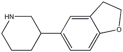 3-(2,3-dihydro-1-benzofuran-5-yl)piperidine Struktur