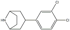 3-(3,4-dichlorophenyl)-8-azabicyclo[3.2.1]octane Struktur