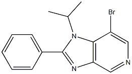 7-bromo-1-(1-methylethyl)-2-phenyl-1H-imidazo[4,5-c]pyridine Struktur