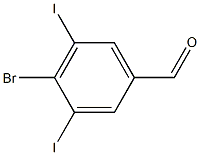 4-bromo-3,5-diiodobenzaldehyde Struktur