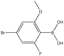 4-Bromo-6-methoxy-2-fluorophenylboronic acid Struktur