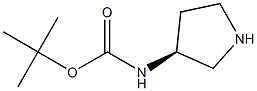 BOC-(S)-(-)-3-AMINOPYRROLIDINE Struktur