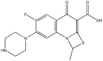 6-FLUORO-7-(1-PIPERAZINYL)-1-METHYL-4-OXO-4H-[1,3]THIAZETO[3,2-A]QUINOLINE-3-CARBOXYLIC ACID Struktur