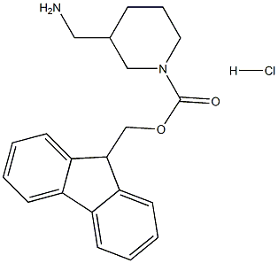 3-Aminomethyl-1-Fmoc-piperidine hydrochloride Struktur