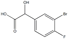 3-BROMO-4-FLUOROMANDELIC ACID Struktur