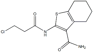 2-[(3-CHLOROPROPANOYL)AMINO]-4,5,6,7-TETRAHYDRO-1-BENZOTHIOPHENE-3-CARBOXAMIDE Struktur