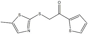 2-[(5-METHYL-1,3-THIAZOL-2-YL)THIO]-1-THIEN-2-YLETHANONE Struktur