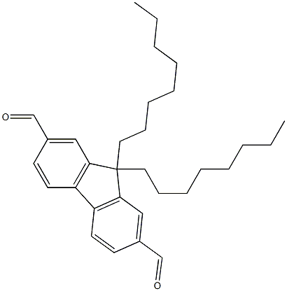 9,9-Dioctyl-9H-fluorene-2,7-dicarbaldehyde Struktur