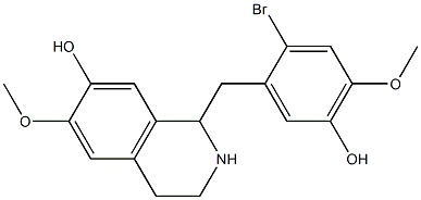 1-(2-BROMO-5-HYDROXY-4-METHOXYBENZYL)-1,2,3,4-TETRAHYDRO-7-HYDROXY-6-METHOXYISOZUINOLINE Struktur