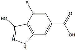 4-FLUORO-3-HYDROXYINDAZOLE-6-CARBOXYLIC ACID Struktur