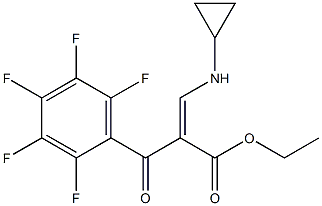 ETHYL 2-(PENTAFLUOROBENZOYL)-3-N-CYCLOPROPYLAMINOACRYLATE Struktur