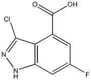 6-FLUORO-3-CHLOROINDAZOLE-4-CARBOXYLIC ACID Struktur