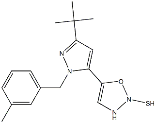 5-(3-TERT-BUTYL-1-(3-METHYLBENZYL)PYRAZOL-5-YL)OXADIAZOLE-2-THIOL Struktur