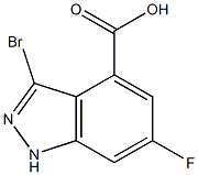 6-FLUORO-3-BROMOINDAZOLE-4-CARBOXYLIC ACID Struktur