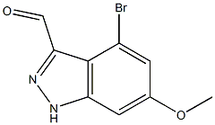 4-BROMO-6-METHOXYINDAZOLE-3-CARBOXYALDEHYDE Struktur