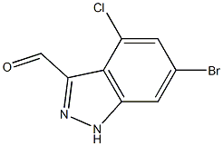 6-BROMO-4-CHLOROINDAZOLE-3-CARBOXYALDEHYDE Struktur