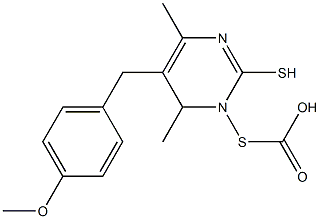 4-METHOXYBENZYL-S-(2-MERCAPTO-4,6-DIMETHYLPYRIMIDYL)THIOLCARBONATE Struktur