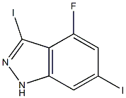 4-FLUORO-3,6-DIIODOINDAZOLE Struktur