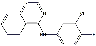 (3-Chloro-4-fluoro-phenyl)-quinazolin-4-yl-amine Struktur