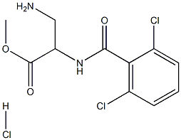 3-Amino-2-(2,6-dichloro-benzoylamino)-propionic acid methyl ester hydrochloride Struktur