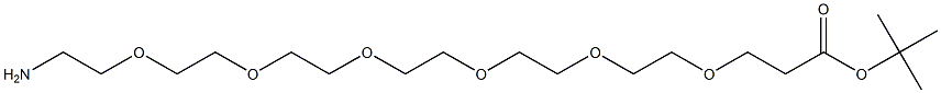 1-Amino-3,6,9,12,15,18-hexaoxahenicosan-21-oic acid t-butyl ester Struktur