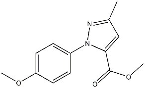 methyl 1-(4-methoxyphenyl)-3-methyl-1H-pyrazole-5-carboxylate Struktur