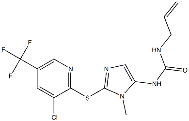 N-Nllyl-N''-(2-((3-chloro-5-(trifluoromethyl)-2-pyridinyl)sulfanyl)-1-methyl-1H-imidazol-5-yl)urea Struktur