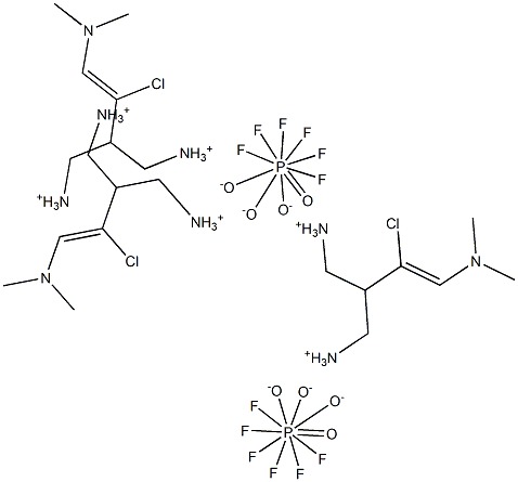 (2-CHLORO-3-DIMETHYLAMINO-ALLYLIDENE)-DIMETHYL-AMMONIUM HEXAFLUORO PHOSPHATE Struktur