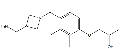 1-{4-[1-(3-AMINOMETHYL-AZETIDIN-1-YL)-ETHYL]-2,3-DIMETHYL-PHENOXY}-PROPAN-2-OL Struktur