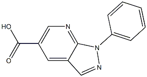 1-PHENYL-1H-PYRAZOLO[3,4-B]PYRIDINE-5-CARBOXYLIC ACID Struktur