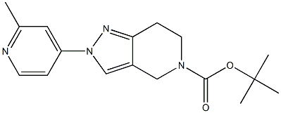 2-(2-METHYL-PYRIDIN-4-YL)-2,4,6,7-TETRAHYDRO-PYRAZOLO[4,3-C]PYRIDINE-5-CARBOXYLIC ACID TERT-BUTYL ESTER Struktur