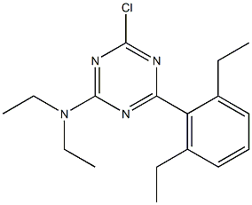 4-CHLORO-6-(2,6-DIETHYLPHENYL)-N,N-DIETHYL-1,3,5-TRIAZIN-2-AMINE Struktur