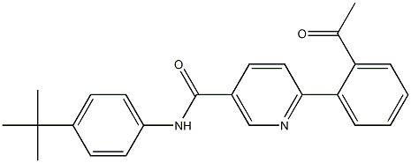 6-(2-ACETYLPHENYL)-N-(4-TERT-BUTYLPHENYL)NICOTINAMIDE Struktur