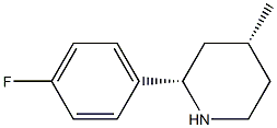 CIS-2-(4-FLUOROPHENYL)-4-METHYLPIPERIDINE Struktur