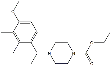 ETHYL 4-[1-(4-METHOXY-2,3-DIMETHYLPHENYL)ETHYL]PIPERAZINE-1-CARBOXYLATE Struktur