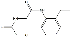 2-chloro-N-{2-[(2-ethylphenyl)amino]-2-oxoethyl}acetamide Struktur