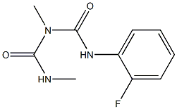 1-fluoro-2-[({methyl[(methylamino)carbonyl]amino}carbonyl)amino]benzene Struktur