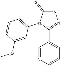 4-(3-methoxyphenyl)-3-(3-pyridyl)-4,5-dihydro-1H-1,2,4-triazole-5-thione Struktur