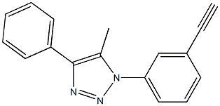 1-(3-eth-1-ynylphenyl)-5-methyl-4-phenyl-1H-1,2,3-triazole Struktur