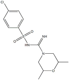 N1-[(2,6-dimethylmorpholino)(imino)methyl]-4-chlorobenzene-1-sulfonamide Struktur