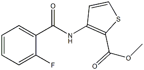 methyl 3-[(2-fluorobenzoyl)amino]thiophene-2-carboxylate Struktur