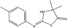 N1-(4,4-dimethyl-5-methylidene-1,3-thiazolan-2-yliden)-4-methylaniline Struktur