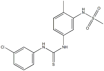 N-(5-{[(3-chloroanilino)carbothioyl]amino}-2-methylphenyl)methanesulfonamide Struktur