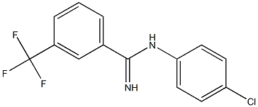 N-(4-chlorophenyl)-3-(trifluoromethyl)benzenecarboximidamide Struktur