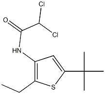 N1-[5-(tert-butyl)-2-ethyl-3-thienyl]-2,2-dichloroacetamide Struktur