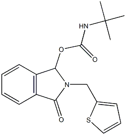 3-oxo-2-(2-thienylmethyl)-2,3-dihydro-1H-isoindol-1-yl N-(tert-butyl)carbamate Struktur