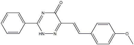 6-(4-methoxystyryl)-3-phenyl-2,5-dihydro-1,2,4-triazin-5-one Struktur