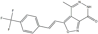 4-methyl-3-[4-(trifluoromethyl)styryl]-6,7-dihydroisoxazolo[3,4-d]pyridazin-7-one Struktur