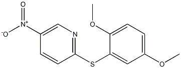 2-[(2,5-dimethoxyphenyl)thio]-5-nitropyridine Struktur