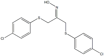 1,3-bis[(4-chlorophenyl)sulfanyl]acetone oxime Struktur